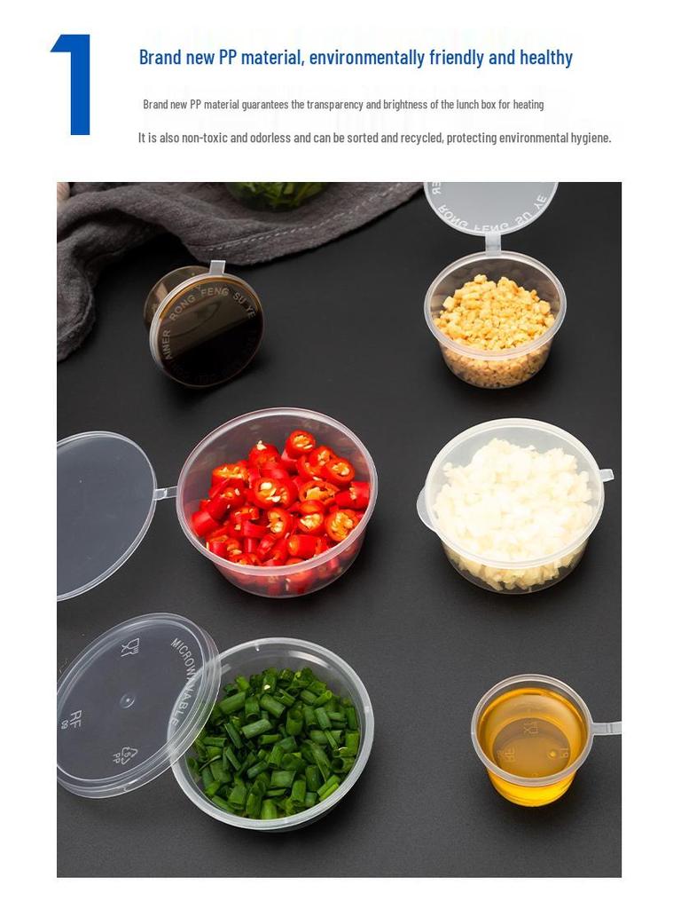Round Disposable Sauce Cups - 25/50/100ml | Portioning & Takeaway Containers