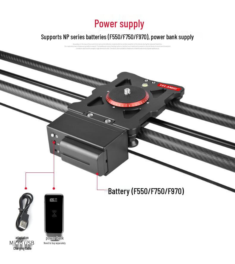 YELANGU Portable Electric Video Slider with Wireless Remote Control for DSLR Cameras
