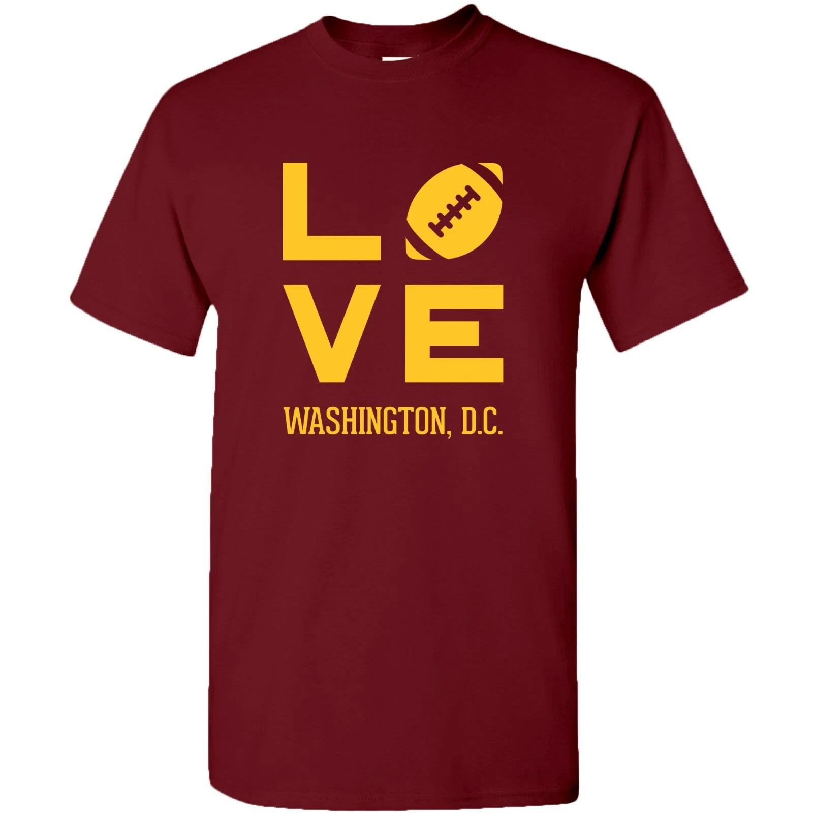 Washington DC Love Football - Sports City Pride Tailgating T -Shirt - Garnet M