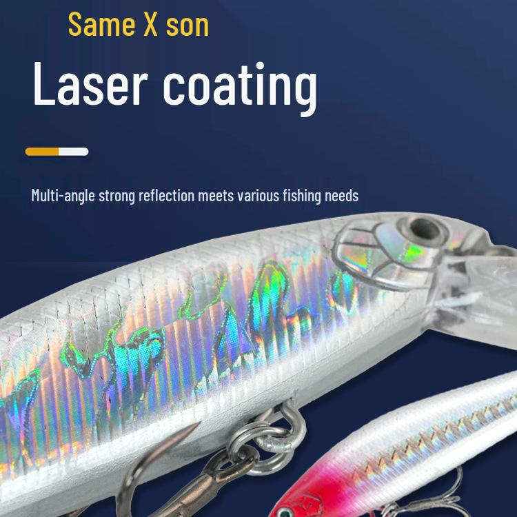Little Fat Pig Silver Minnow Wobbler Lure - Long Cast Pencil for Freshwater Perch & Asp