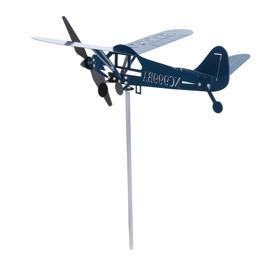 Flugzeug Wetterfahne Dekorative Windskulptur 3D Metall Windmühle für Außen Garten Hof