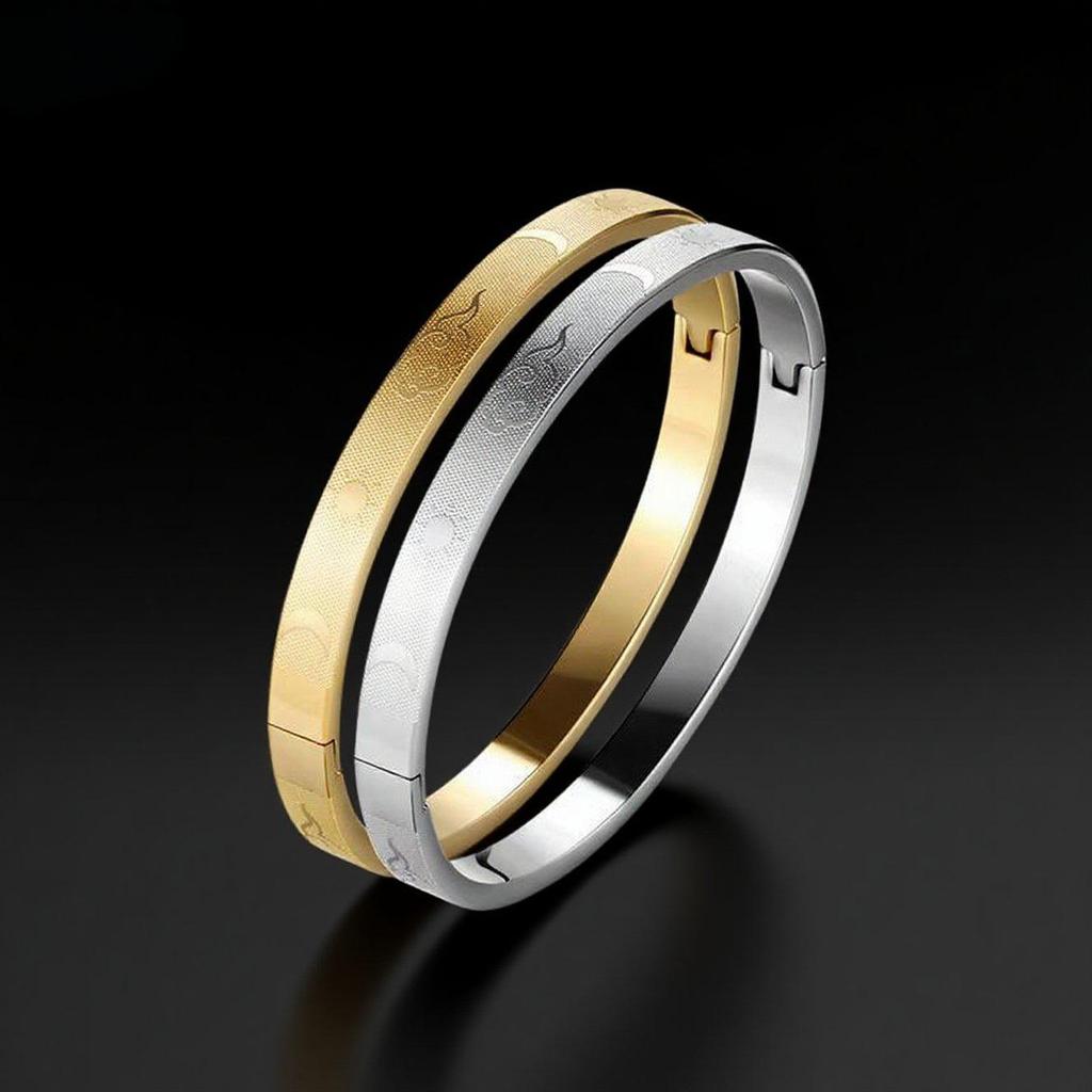 Elegant Cross-Border Luxury Titanium Steel Diamond Grid Women's Bracelet