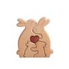 Osterdeko Holzprodukte Serie Ornamente Tier Hase Familie Elefant Herzförmige Holzornamente