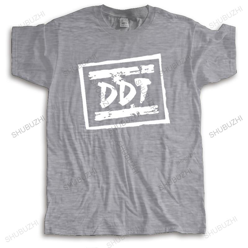 DDT Tee Russian Band Logo Merchandise for Men Short Sleeve Crewneck Cotton Custom Boyfriend Basic Tees Shirt Big Size