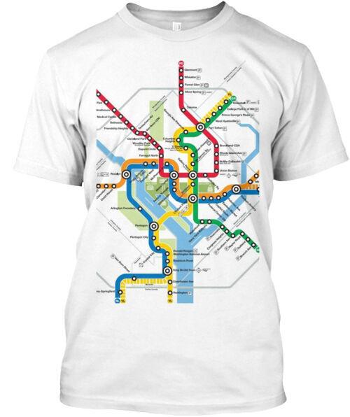 

Dc Metro Map TShirt Made in the USA Size S to 5XL Unisex T-Shirt XL