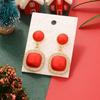 2024 Festive Snowflake Diamond Earrings: Red Series for New Year, Autumn, Winter, Valentine's, and Christmas Celebrations