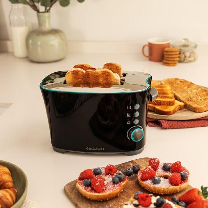Cecotec Toaster Toast&taste Double B, 650 W Power, Double Slot for 2 Slices, Automatic Stop and Popup