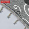 1 Stück Nuan Serie Europäischer Stil Leichter Luxus Retro Jacquard Volant Perlenborte Vorhangkopf für Schlafzimmer Wohnzimmer Fensterdekoration Heimdekor