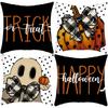 New Halloween Little Ghost Print Halloween Pumpkin Pillow Case Home Sofa Cushion Cover