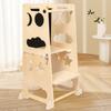 Multipurpose Children Wooden Climbing Stool Safety Design Early Fun Development