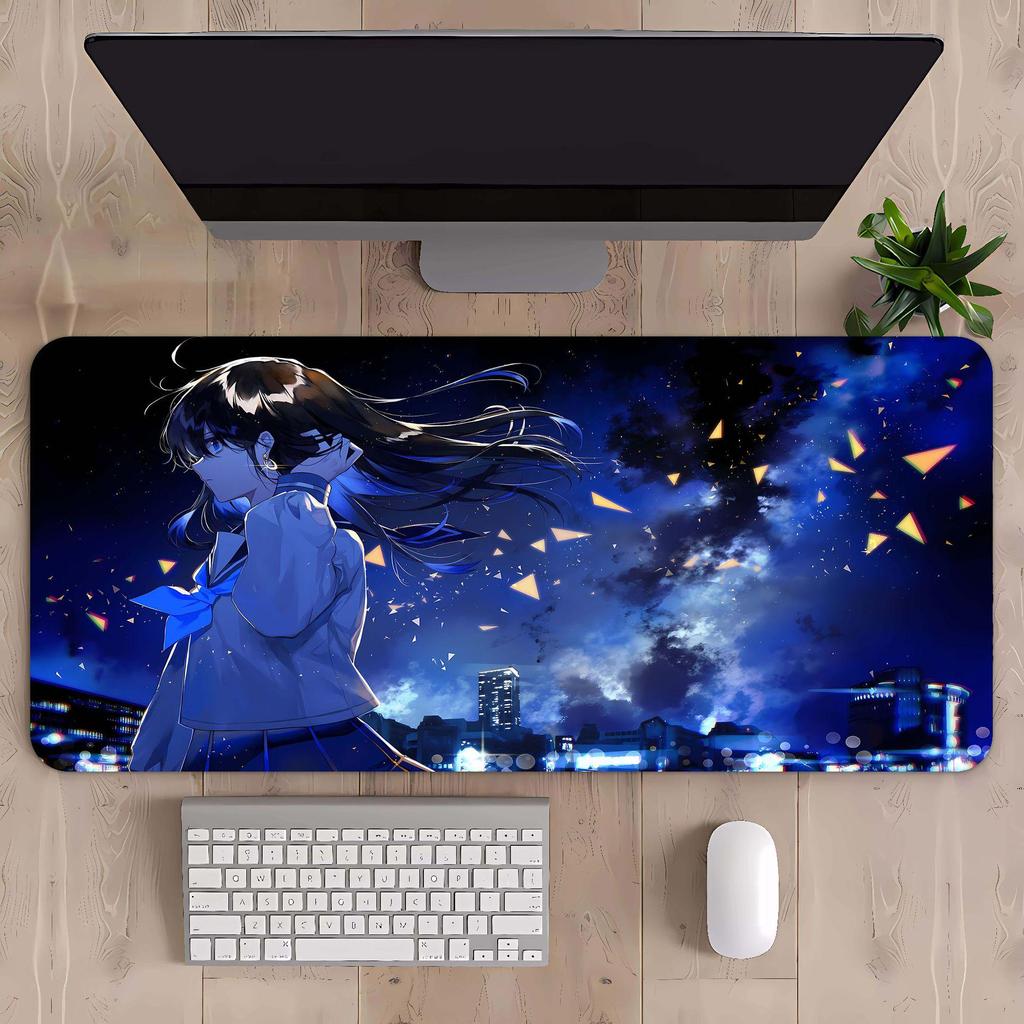 Extra Large Mountain Landscape Mouse Pad with Thickened Lock Edge for Office Desks