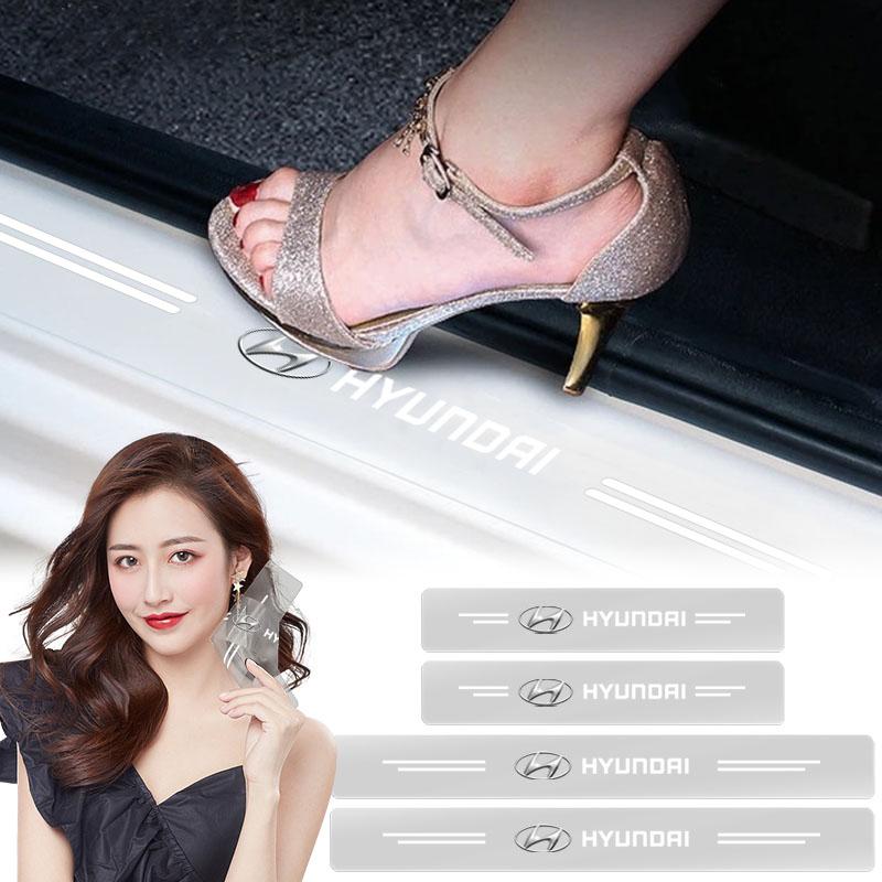 4 Buc. Protector Prag Auto Transparent Insignă Decorativă Autocolant 3D Pentru Hyundai Accent Aslan Avante HB20 i20 i30 i40 ix20 Parisi BAYON Venue