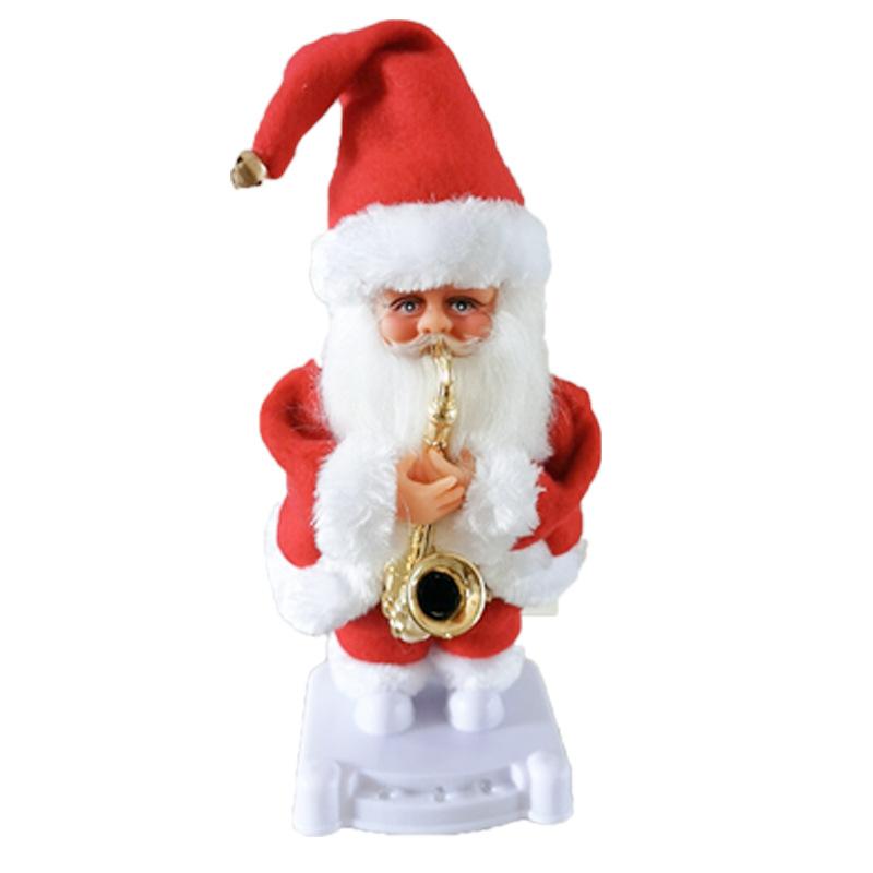 Santa Claus Dancing Music Battery Operated Electric Santa with Light and Music Christmas Decoration Doll Ornaments for Home 2025