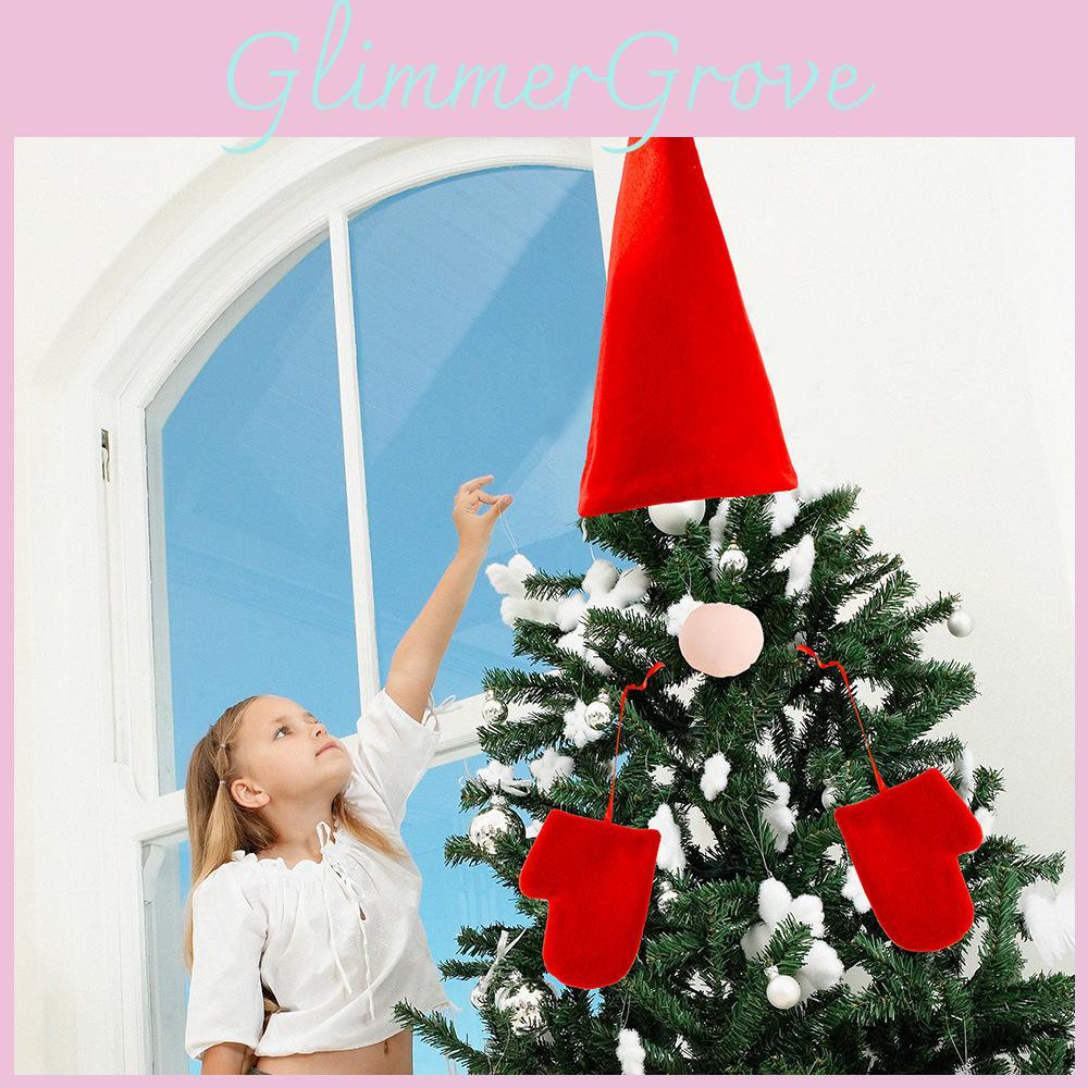 Decoration Tree Christmas Santa Claus Hat Nose Set Festival Gift Decoration