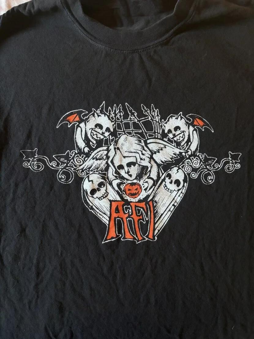 VTG AFI Band Halloween Heavy Cotton Black T Shirt S-5XL CM563 XXXXL