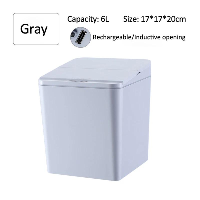 Intelligent Mini Desktop Trash Can Automatic Touchless Infrared Motion Sensor Trash Can Car Trash Portable Storage For Kitchen