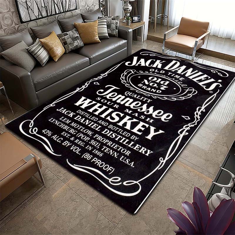 2026 new multi size J-Jack D-Daniels printed carpet yoga mat home decoration living room bedroom anti slip area carpet gift