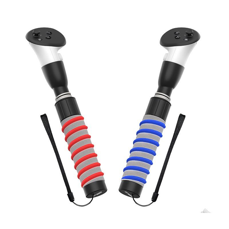 VR Game Handle Attachments Accessories Fit for Meta Quest 3 Controllers,VR Handles Extension Grips for Playing Beat Saber, Gorilla Tag Long Arms Grips
