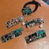 Retro Grün Schwerindustrie Strass Haarspange Herbst und Winter Kleiner Duftiger Stil Mode BB Clip Haaraccessoires Damen