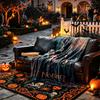 Hobbit Dark Portrait Pattern Blanket, Cozy Blanket for All-Season Comfort on Sofas, Beds, Office, Car, Camping and Travel