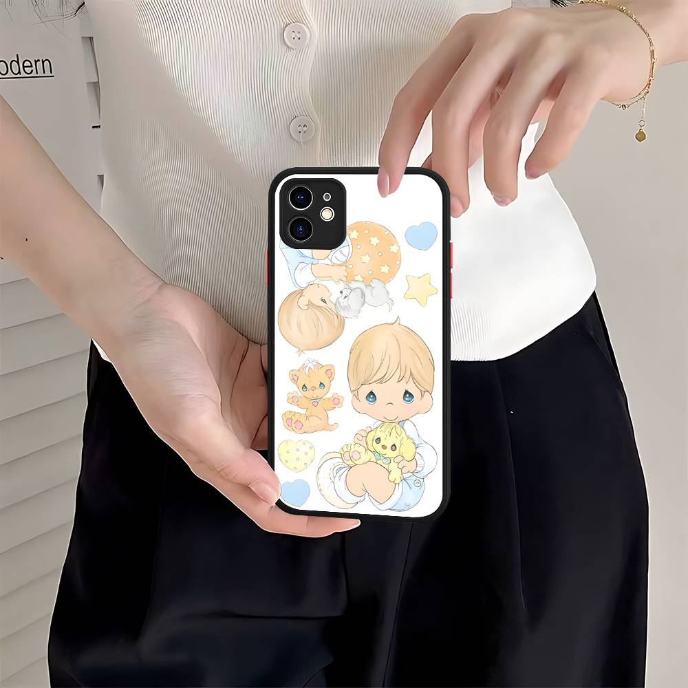 Precious Moments Cute For IPhone Air 16 15 14 Plus 13 12 11 Pro Max Matte Cover Jelly Shockproof Phone Case