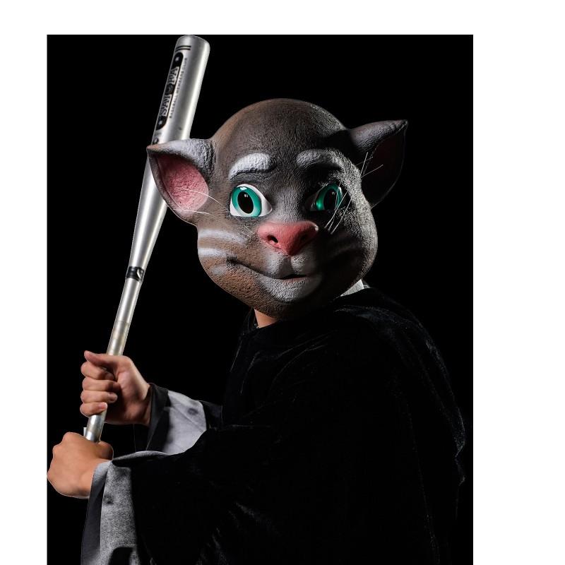 Latex Tom Cat Mask Adult Costume Party DIY Halloween Cosplay Accessory Cute Animal Face Cover