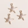 Leslie 10pcs Mix Cute Enamel Marine Organism Starfish Charms Pendants of Necklace Earrings Keychain Handemade DIY Jewelry Making