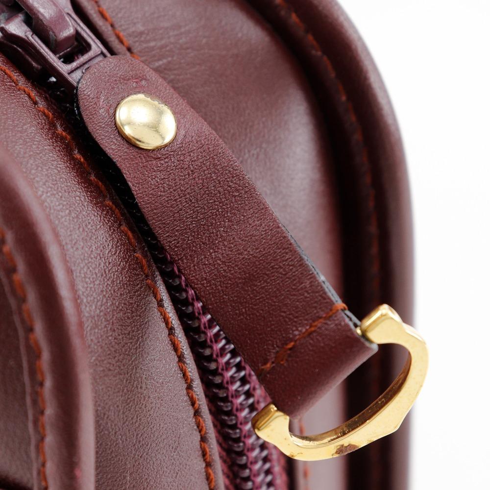 CARTIER Must Line Clutch bag Business Bag Bordeaux Calfskin unisex Used