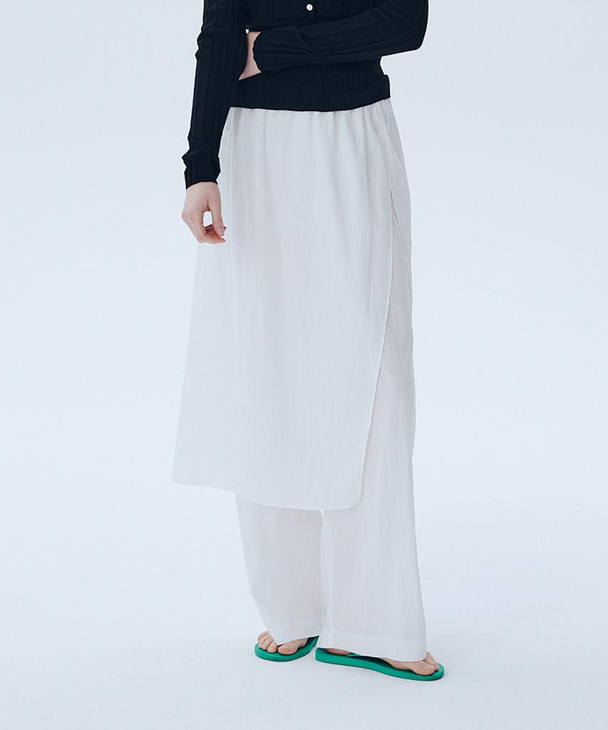 AHWE Layered Skirt Pants_White