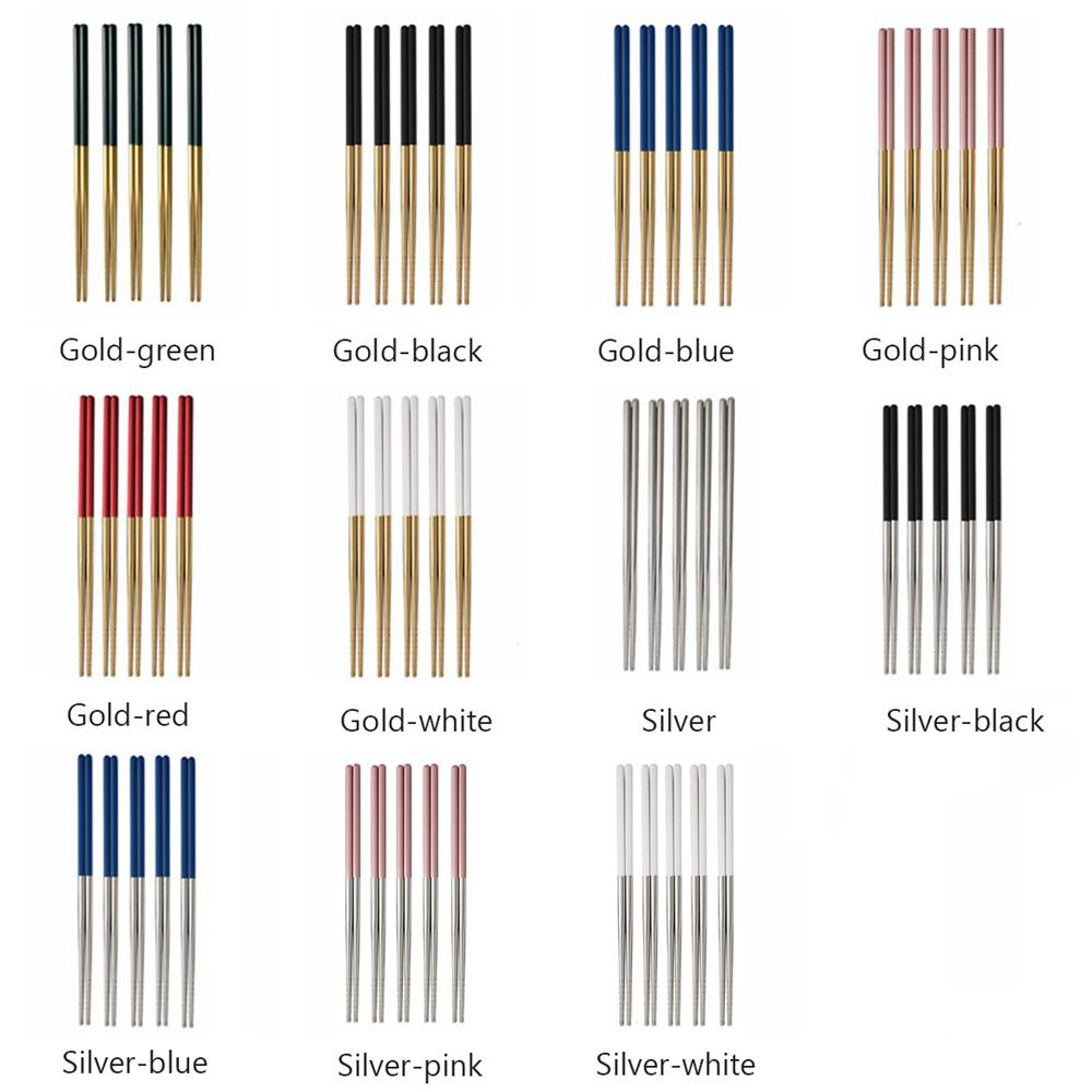 Safe Food Sticks for Home Hotel Lightweight Tableware Chopsticks Metal Chopstick Kitchen Tool