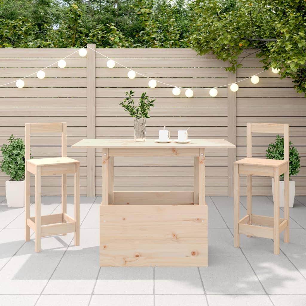 Garden Table 100x50x75 Cm Solid Pine Wood