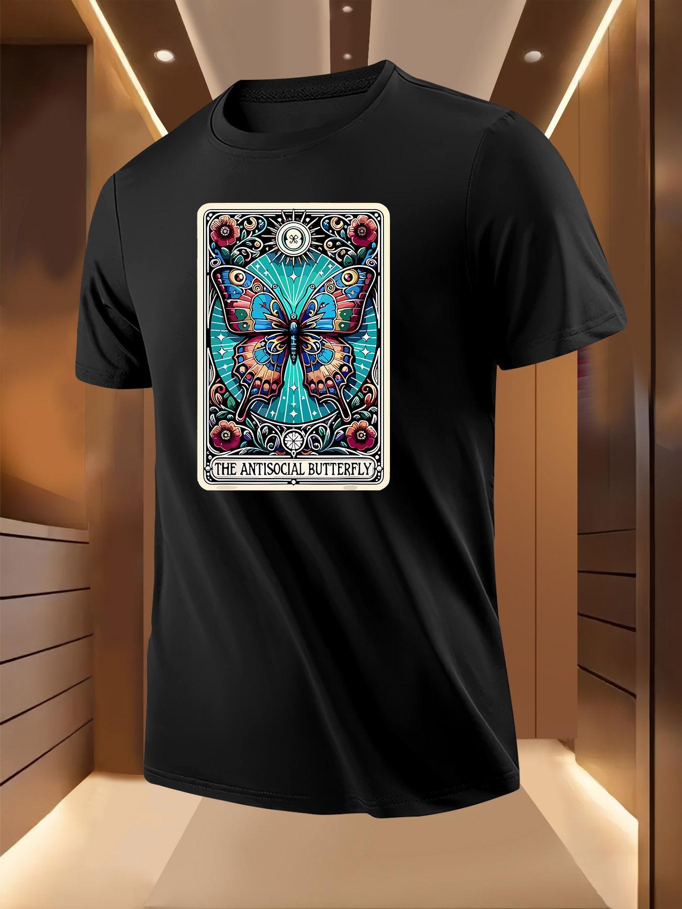 Graphic Print Tshirt - Black with Turquoise Pink Accents ... S