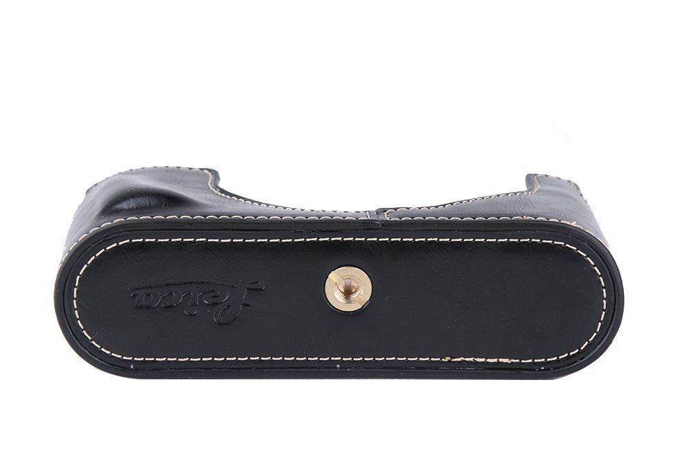 kinokoo Leica M8, M9, ME, and MM Body Case, PU Leather, Synthetic Leather, Lightweight, with Tripod Hole (Black)