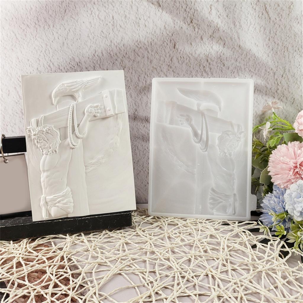 Flexible 3D Silicone Christ Mould for Creative Candle and Soap Projects Crafting Ornament Easy To Use and Clean