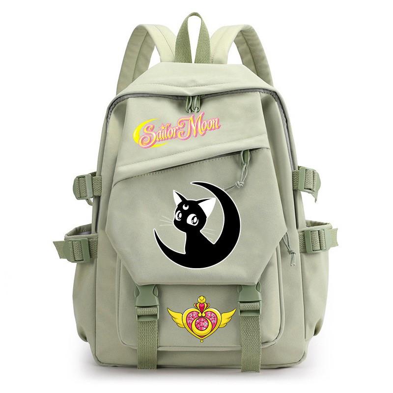Zaino Stampa Anime Sailor Moon per Ragazzi Studenti Viaggio Leggero in Nylon Borsa Scolastica con Spallacci Imbottiti