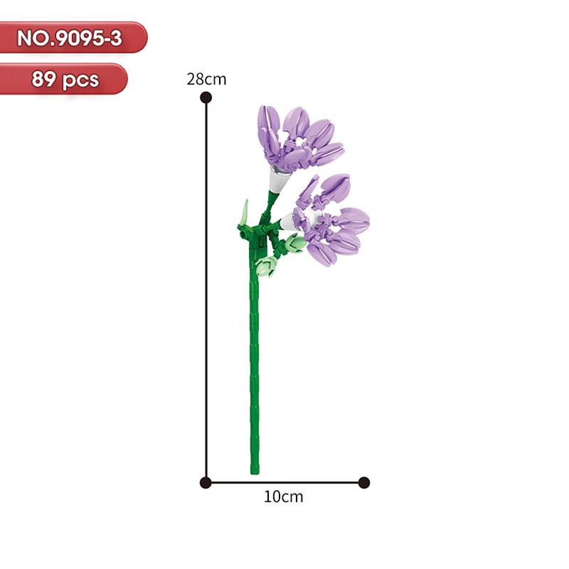 HOT MOC Flowers DIY Potted Plants Micro Landscapes Mini Art Construction Building Blocks Sets Model Dolls Brick Girls Toys Gifts