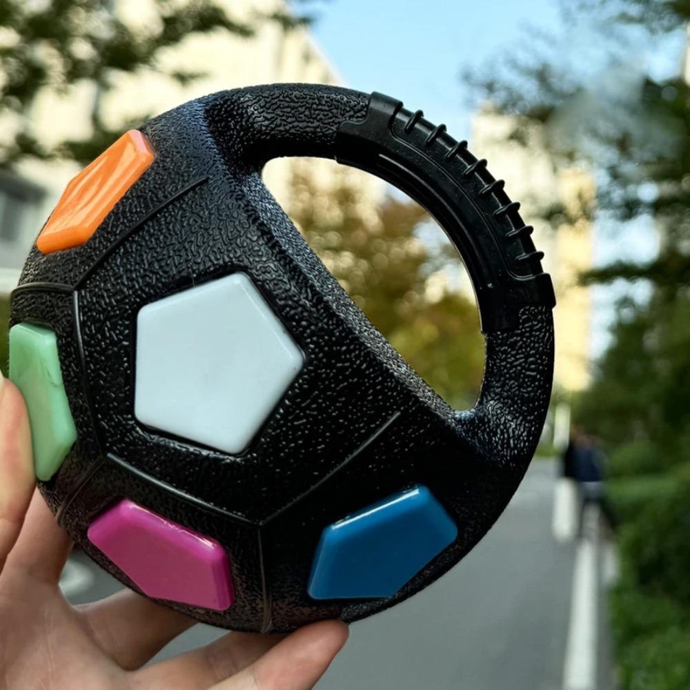 Dog Toys Soccer Ball with Handle Outside Squeaky Floating for Tug of War Dog Tug Toy for Small Mudiem Large Breed Playing Gifts