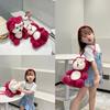 Cute Cartoon Lotso Shaped Teddy Bear Children Plush Crossbody Bag Leisure For