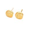 Colorfast Stainless Steel Shell Stud Earrings: Fresh Resort Style, Small & Cute