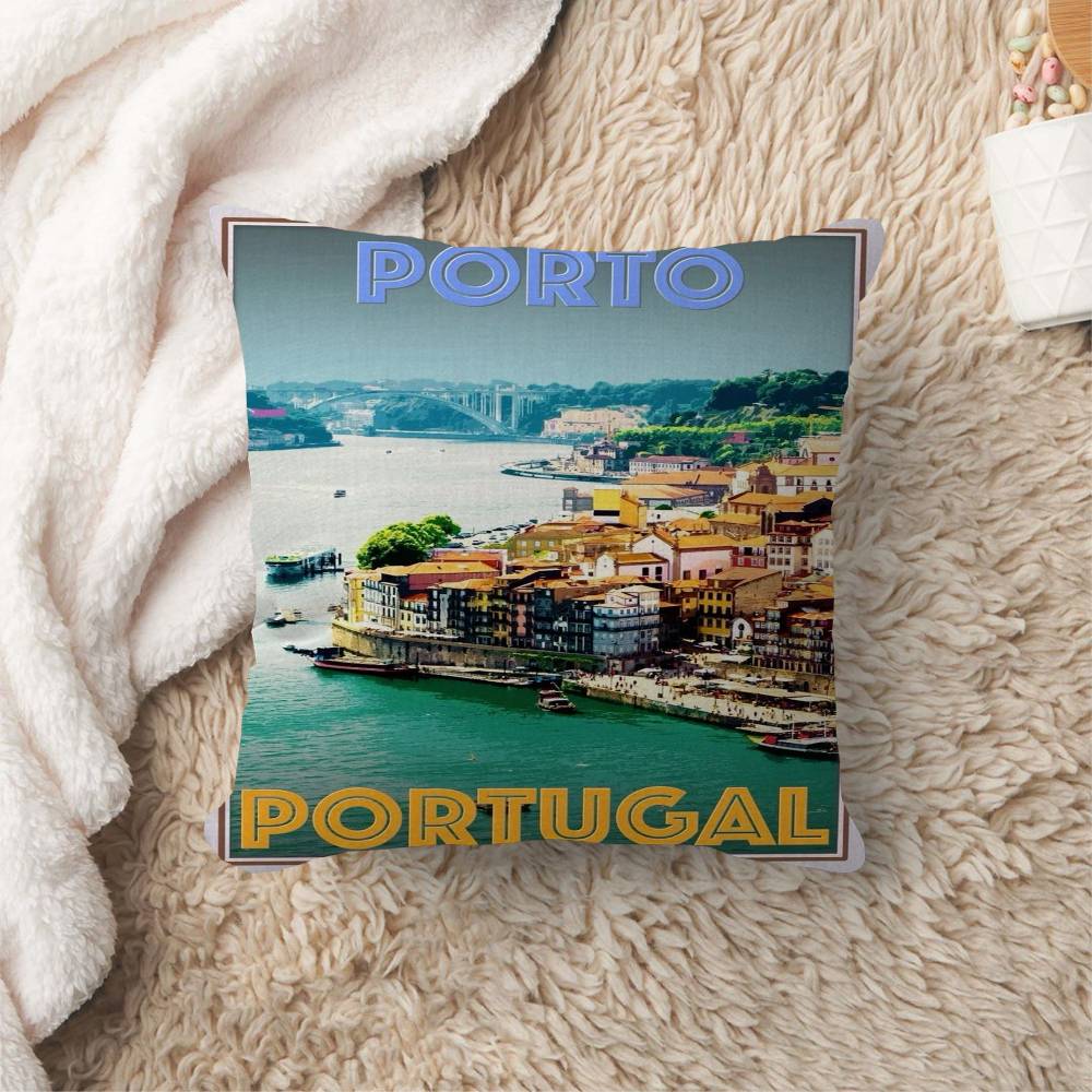 Pictures Portugal Painting Personalized Pillow Cover Kids Bedroom Wild Party Decor Pillowcase Kid Birthday Shower Gift