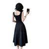 Hepburn Style Coffee Break French Black Sleeveless Vest Dress Children's Summer 2026 New Small Waist Dress