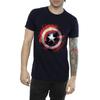 Marvel Mens Avengers Captain America Art Shield T-Shirt