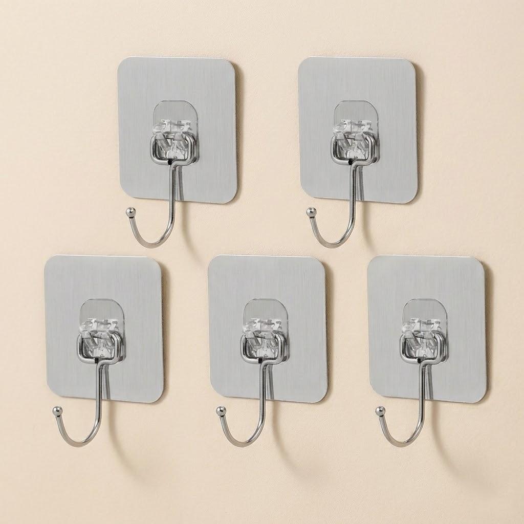 

5 шт. Прочные клейкие крючки-присоски Поворотные крючки на дверь для одежды Организатор для хранения дома Без сверления Не оставляют следов