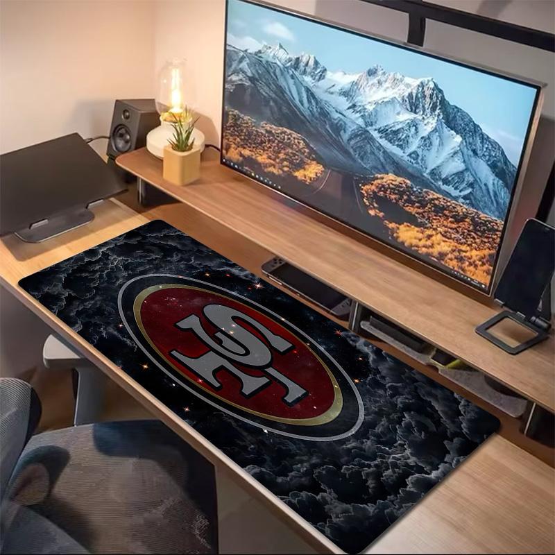 San Francisco 49ers Print Cushion Non-slip Laptop Tablet Big Mousepad XXL Mat Mini PC Playmat With Lock edge