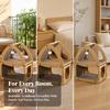 Cat Scratcher House Snug Pet Furniture Comfortable for Living Room, Indoor Cats