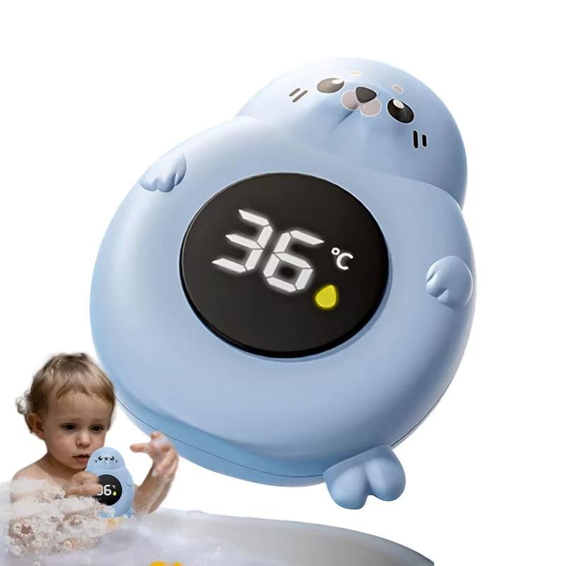 Baby Bath Thermometer Tub Temperature Monitor Hot Cold Water Resistant Temperature Warning Monitor Upgraded Sensor LED Display