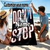 Custom Name Personalized Michael Jackson Print Beach Towel, for Trip Camping Beach Party Home Decor, Birthday Gift for Family & Friends