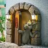 Dragon Shape Sculptures Resin Giants Lawn Sculpture Gothic Fantasy Dragon Figure Art Garden Patio Lawn Statues Garden Decoration