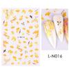Elegant Ginkgo and Maple Leaf Nail Art Stickers 6 Sheets Easy Apply Nail Decals Women's Nail Decoration for Autumn Nail