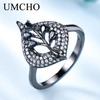 Luxury Black Zircon Jewelry 925 Sliver Cubic Zirconia Jewelry Sets For Women Earrings Pendant Rings